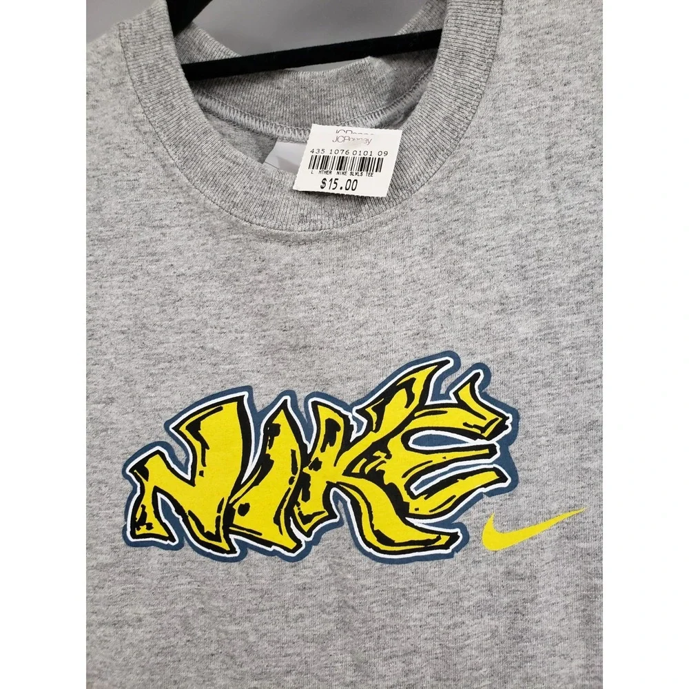 Vintage Nike Shirt‎ Youth Large Y2k Basketball Graffiti Bubble Sleeveless Tank